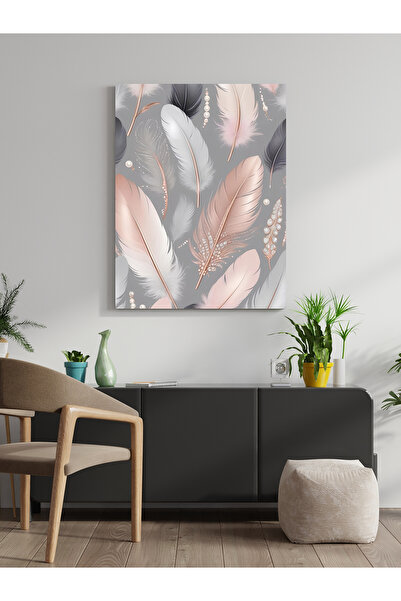 visdora Διακοσμητικός πίνακας ζωγραφικής σε καμβά με φτερά, διακόσμηση γραφεί...