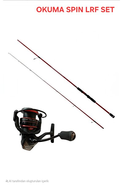 Okuma Red Spin 7'0'' 2.12 Cm 1-12 gr 2 Parça Lrf Kamışı+Ceymar HD CHD-1000A 7...
