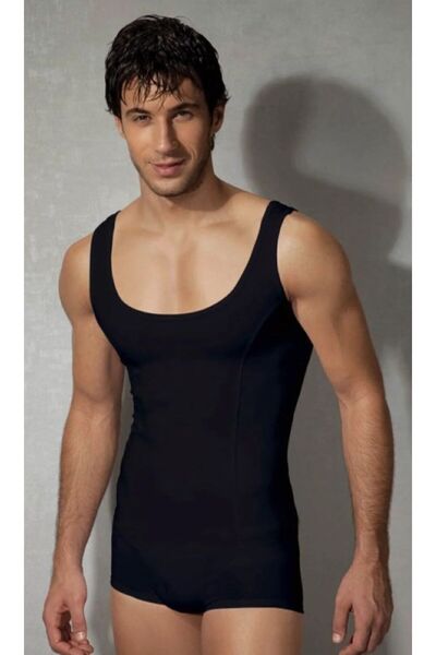 Doreanse Men's Modal / Cotton Strappy Square Neckline Stripe Detailed Tank Top