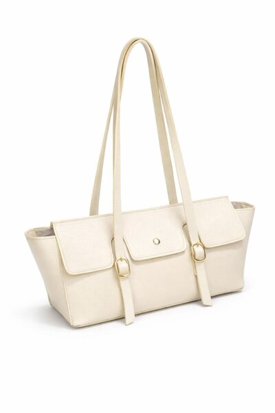 ÇANTAM GELSİN Women's Padded Shoulder Bag with Buckle Accessories Bag Si Size...