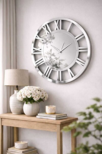 EYKA STORE Dekoratif Modern Tarz Duvar Saati Pleksi Ayna (PLEXİGLASS), 50 Cm ...