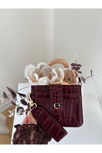 lalettobags Kadın Anahtarlık Detaylı Croco Desenli Cüzdan