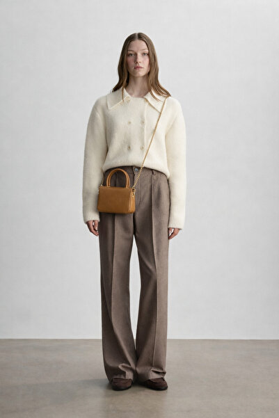 Assia Atelier Siyah Kadın El ve Omuz Çantası Gold Zincirli