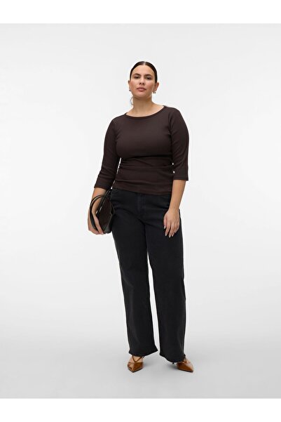 Veromoda Curve Weit geschnitten VMCTESSA-STRETCH Hohe Taille Weiter Beinschni...
