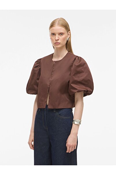 EDITED Oberteil mit kurzen Ärmeln Rundhals