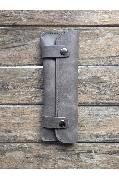 derigami Genuine Leather Handmade Pen Holder - Minimalist with Snap Fasteners for Leather Pens Bag Real Leather Pen Holder