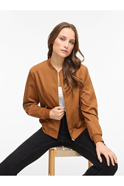 VILA Bomberjacke VIBUBBLE Reißverschluss