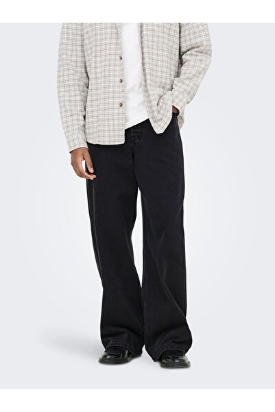 Only & Sons Jeans mit weitem Bein ONSREMI Mid Rise Weiter Beinschnitt Jeans