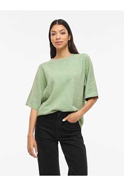 VILA Strickoberteil VILIGA Kurzärmeliges