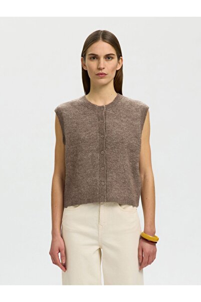 SELECTED Strickweste Wollgemisch