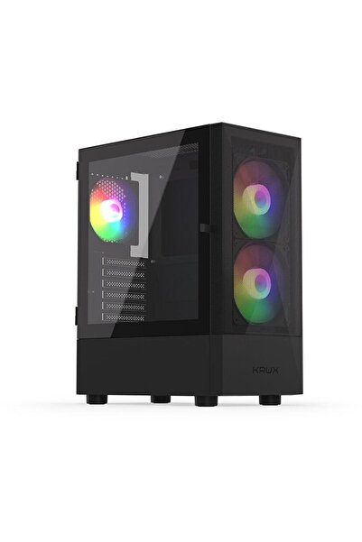 Krux Vako Case, MiddleTower, Without Power Supply (Black)