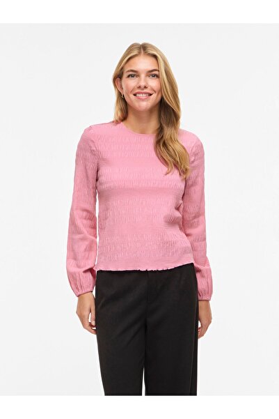 VILA Oberteil mit langen Ärmeln VIVILJA Rundhals