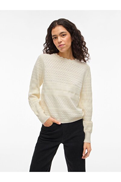 VILA Strickpullover VIMILOS Pointelle