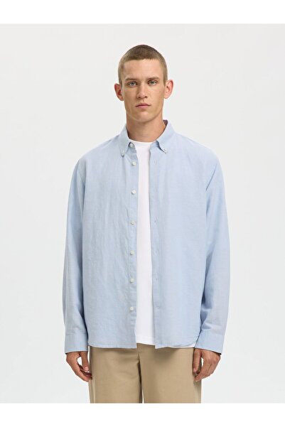 SELECTED Bluse aus Leinengemisch Regular Fit