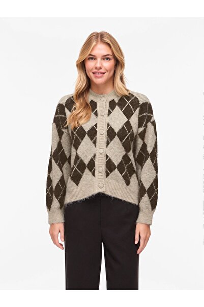 VILA Strickjacke VIKARLEY Karierte