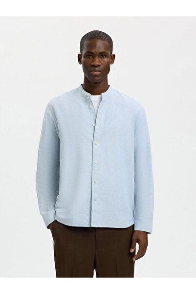 SELECTED Langarmhemd Leinenmix