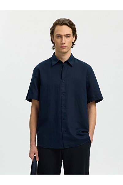 SELECTED Bluse aus Leinengemisch Regular Fit