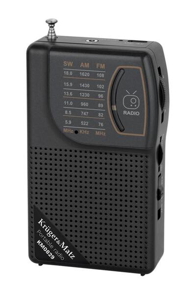 Kruger&Matz Portable Analog Radio KM0829 (Black)