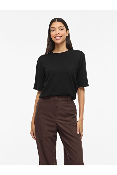 VILA Strickoberteil VIMALU Kurzärmeliges