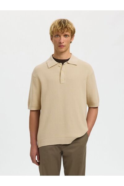 SELECTED Polohemd aus Strick Relaxed Fit