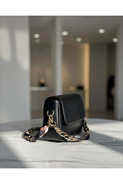 Sargınlar Meva Pearl Handle Chain Strap Lock Cover Women's Hand and Shoulder Bag