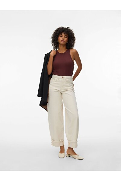 Vero Moda Mom Jeans VMZELDA Hohe Taille Weiter Beinschnitt Jeans