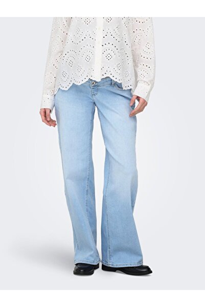 ONLY MATERNITY Jeans mit weitem Bein OLMJUICY Weiter Beinschnitt Jeans