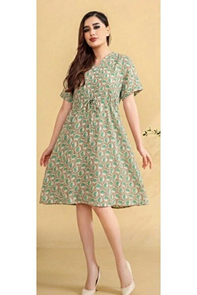 BRK Women's short dress with a stylish design, short sleeves, and a Puffer wa...