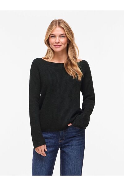 VILA Strickpullover VIVERIETY U-Boot-Ausschnitt