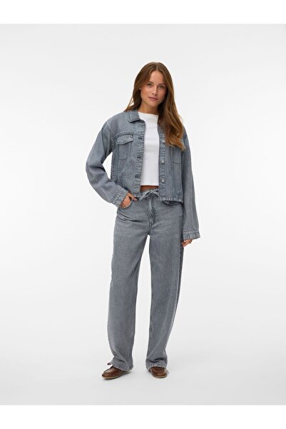 Vero Moda Mom Jeans VMESTELLE Hohe Taille Barrel Fit Jeans