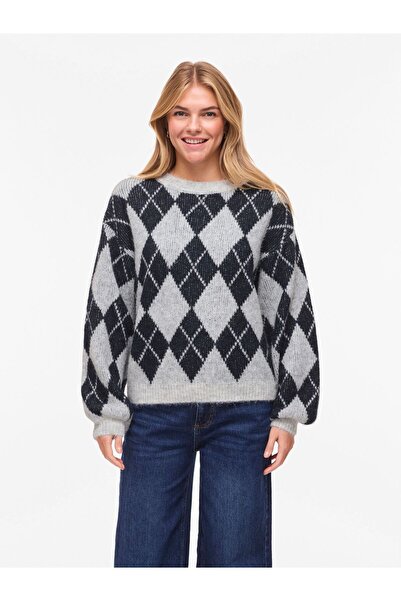 VILA Strickpullover VIKARLEY Karierter