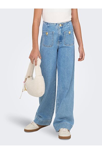 Kids Only Jeans mit weitem Bein KOGMADELINE Hohe Taille Weiter Beinschnitt Jeans