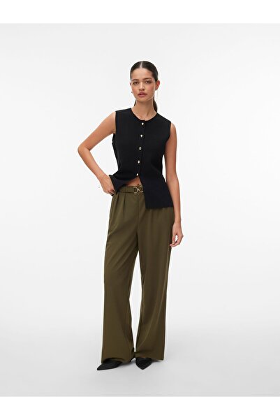 Vero Moda Hose mit weitem Beinschnitt VMKRISTINA Hohe Taille Hose