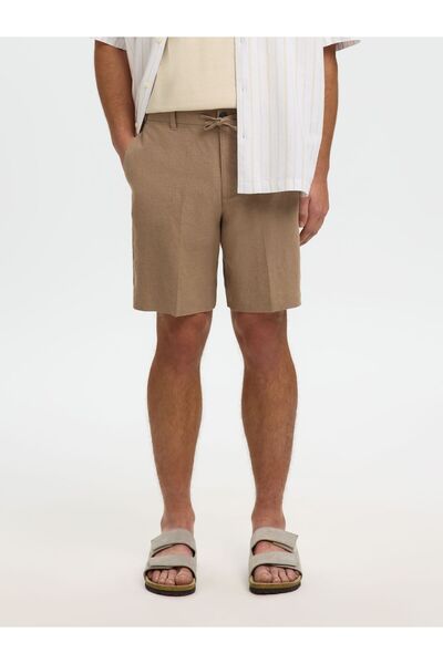 SELECTED Shorts aus Leinengemisch Regular Fit