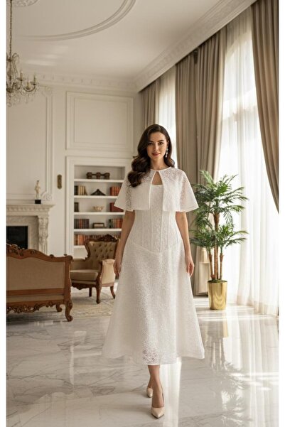 Seela white evening dress