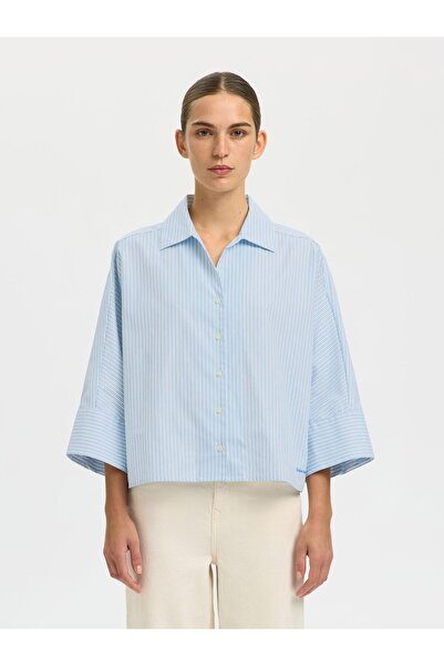 SELECTED Hemd mit 3/4 Ärmeln Oversized