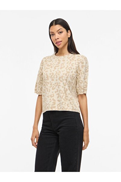 VILA Strickoberteil VIMAYAS Kurzärmeliges