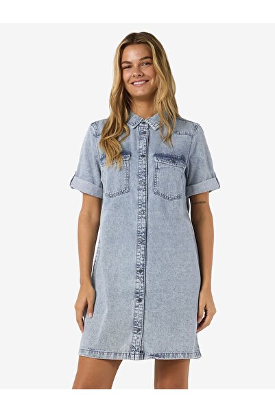 Noisy May Jeanskleid Kurzarm