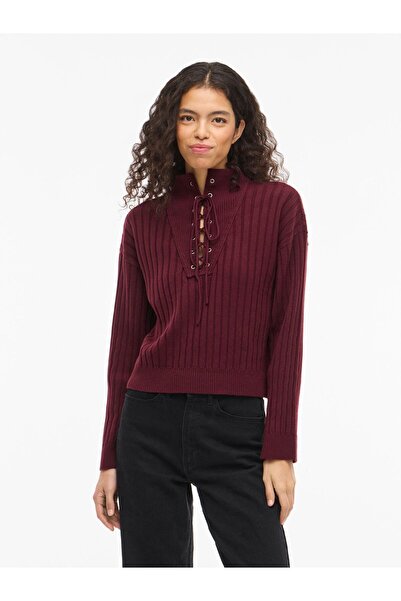 VILA Strickpullover VIGINA Stehkragen