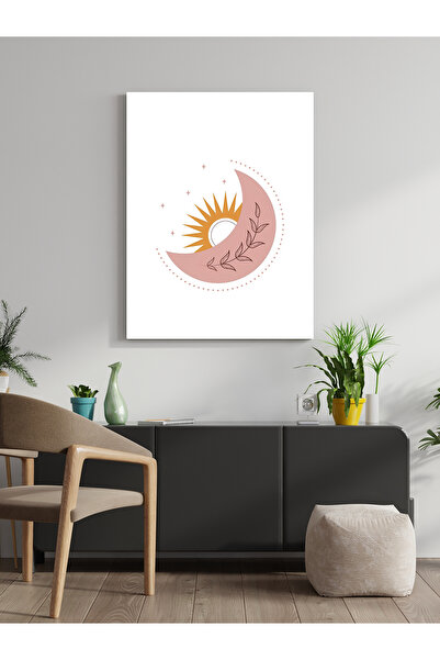 visdora Ζωγραφική σε καμβά με θέμα το φεγγάρι και τον ήλιο Παιδικό δωμάτιο Δι...