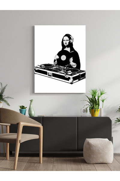 visdora Tablou pe pânză Dj Woman pentru decorarea bucătăriei, biroului de aca...