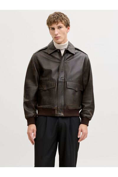 Jack & Jones Premium Lederjacke Lederjacke