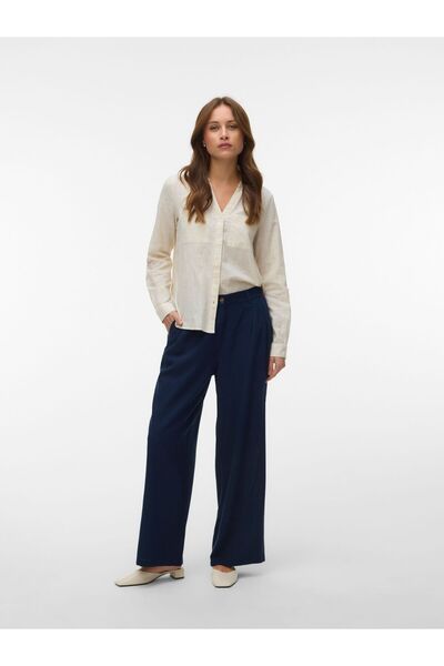 Vero Moda Hose mit weitem Beinschnitt VMMYMILO Mittlere Taille Hose