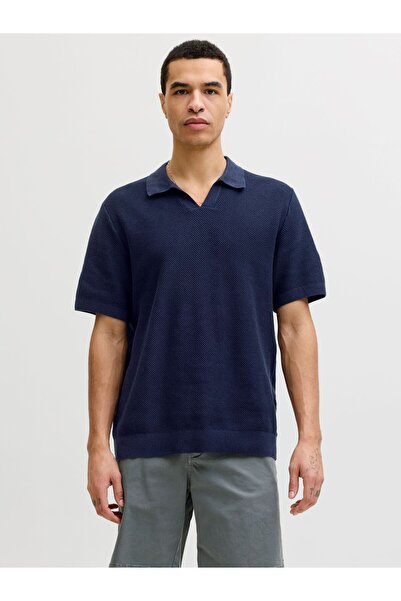 Jack & Jones Premium Πλεκτό μονόχρωμο μπλουζάκι