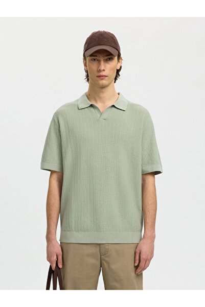 SELECTED Poloshirt Leinenmix