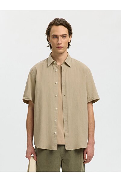 SELECTED Bluse aus Leinengemisch Regular Fit