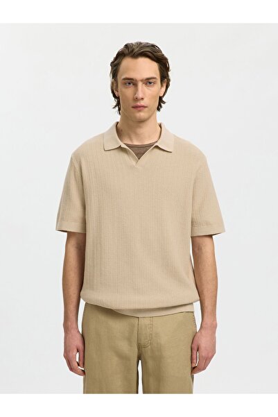 SELECTED Poloshirt Leinenmix