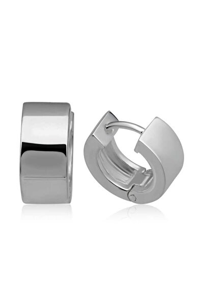 Inure Jewelry Silver Hoop Men's Earrings