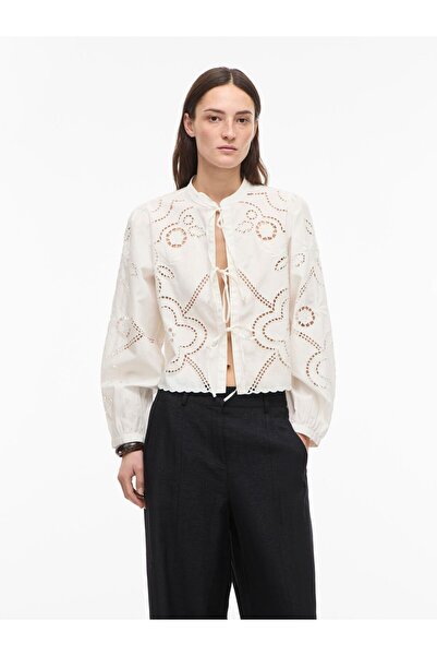 EDITED Langarmhemd Bindeverschluss