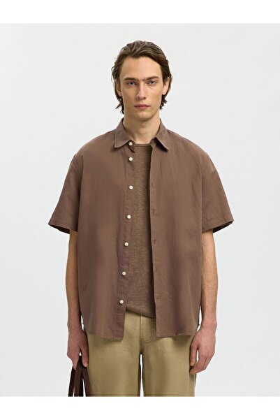 SELECTED Bluse aus Leinengemisch Regular Fit